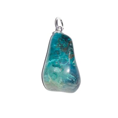 Pendentif Chrysocolle foncée - Pierre roulée