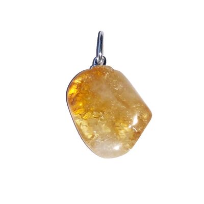 Citrine Pendant - Rolled Stone