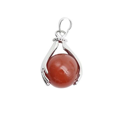 Carnelian pendant - Two hands