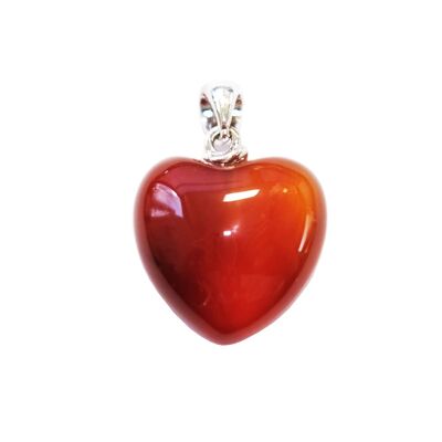 Carnelian Pendant - Small Heart