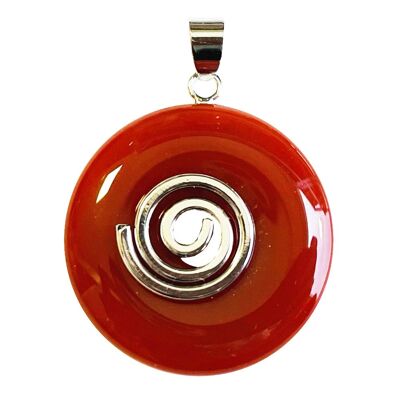 Carnelian Pendant - Chinese PI or Donut 30mm