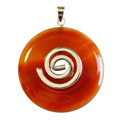 Carnelian Pendant - Chinese PI or Donut 40mm