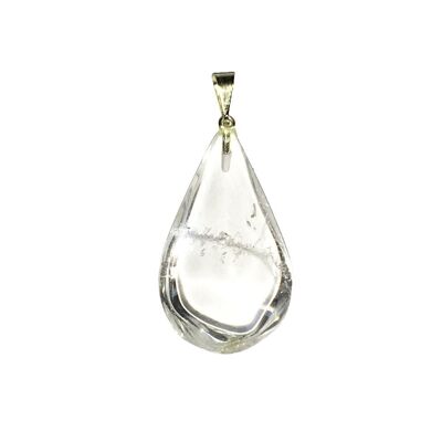 Rock Crystal Pendant - Drop