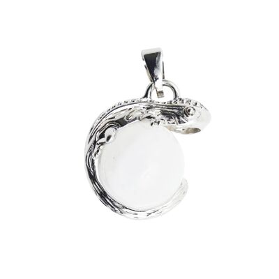 Rock Crystal Pendant - Lizard