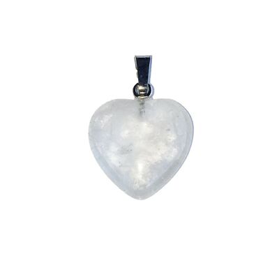 Pendentif Cristal de roche - Petit Coeur