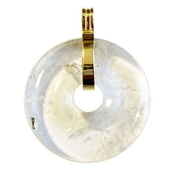 Pendentif Cristal de Roche - PI chinois ou Donut 40mm 4