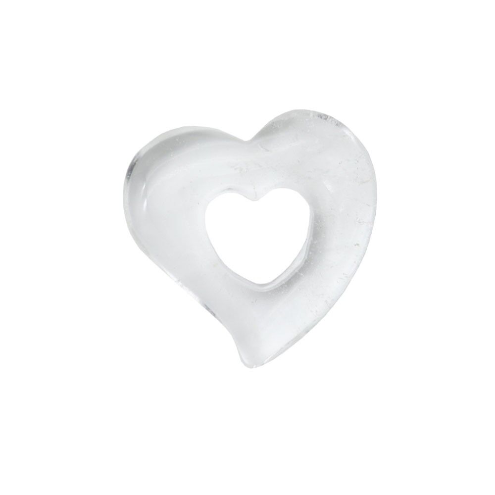 Ciondolo in cristallo di rocca - PI cinese o ciambella a cuore