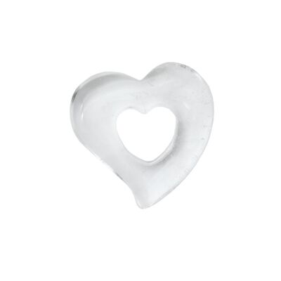 Colgante de Cristal de Roca - Donut Chino PI o Corazón