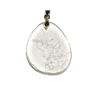 Rock crystal pendant - Flat stone