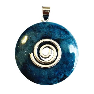 Dumortierite pendant - Chinese PI or Donut 30mm