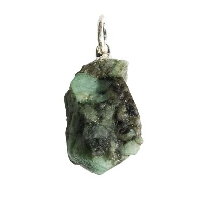 Emerald pendant - Raw stone