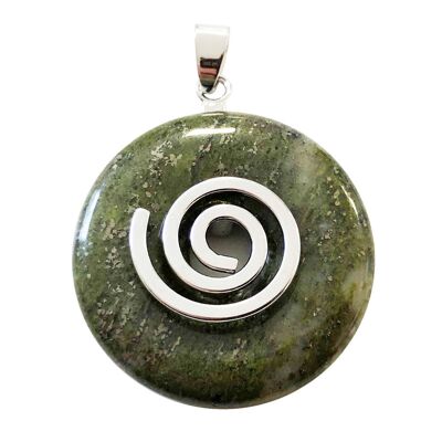 Epidote Pendant - Chinese PI or Donut 30mm