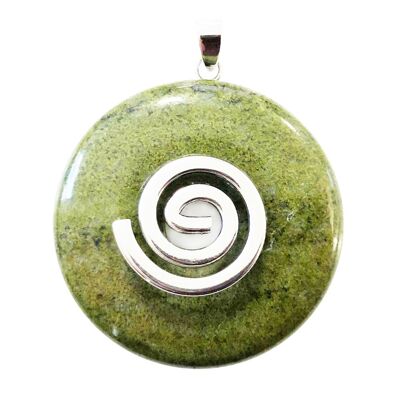 Epidote Pendant - Chinese PI or Donut 40mm