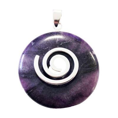 Fluorite Pendant - Chinese PI or Donut 30mm