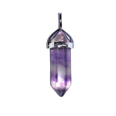 Purple Fluorite Pendant - Tip