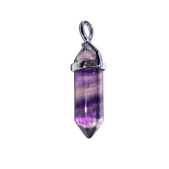 Pendentif Fluorite violette - Pointe 2