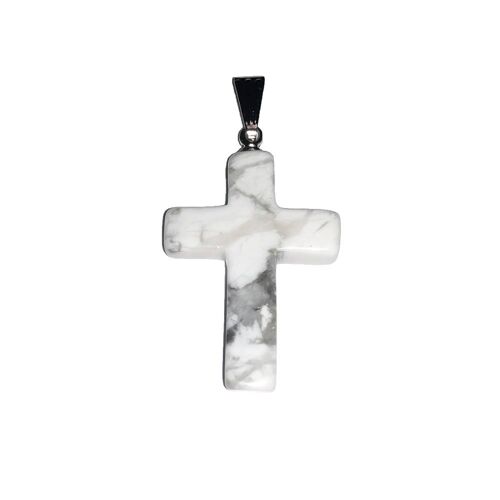 Pendentif Howlite - Croix