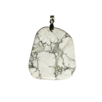 Pendentif Howlite - Pierre plate