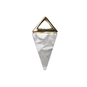 Pendentif Howlite - Pyramide Or 2