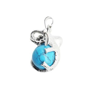 Pendentif Howlite bleue - Éléphant 2