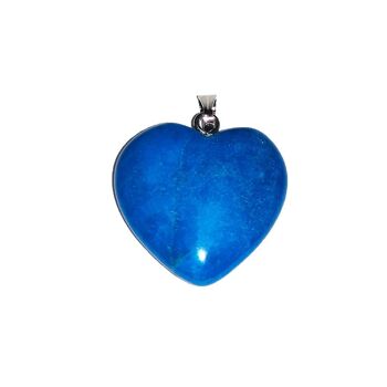 Pendentif Howlite bleue - Petit coeur 2