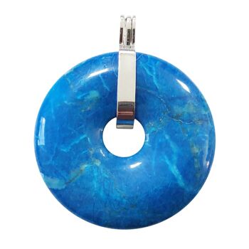 Pendentif Howlite bleue - PI Chinois ou Donut 40mm 3