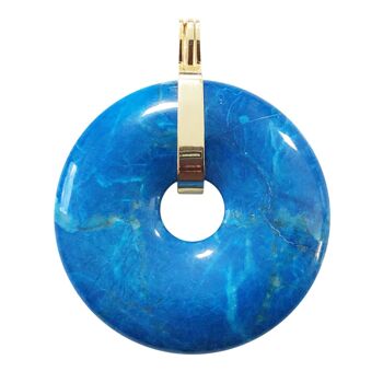 Pendentif Howlite bleue - PI Chinois ou Donut 40mm 4