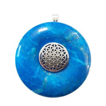 Pendentif Howlite bleue - PI Chinois ou Donut 40mm 5