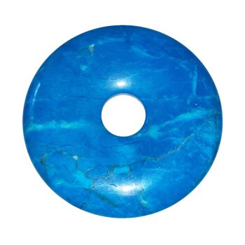 Pendentif Howlite bleue - PI Chinois ou Donut 50mm 1