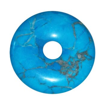 Pendentif Howlite bleue - PI Chinois ou Donut 50mm 2