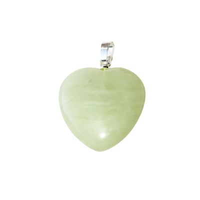Green Jade Pendant - Small Heart