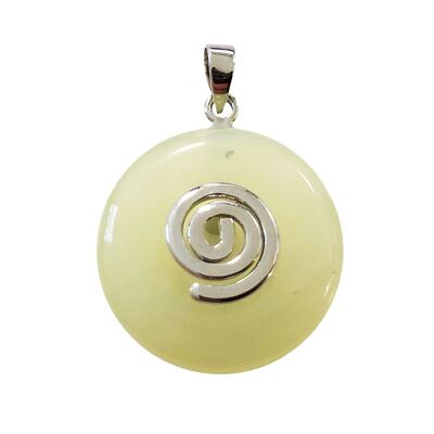 Pendentif Jade vert - PI Chinois ou Donut 20mm