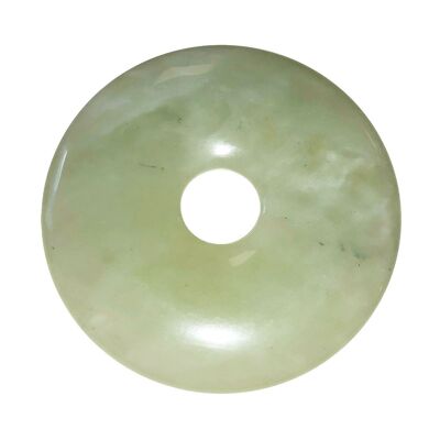 Green Jade Pendant - Chinese PI or Donut 50mm