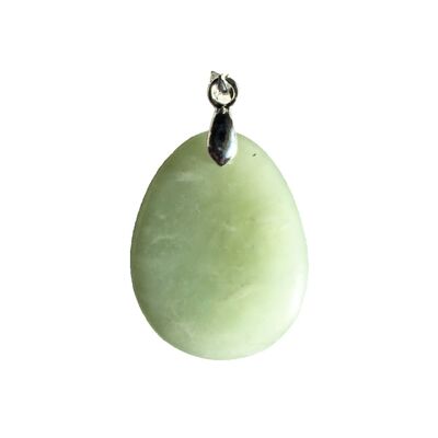 Green Jade pendant - Flat stone