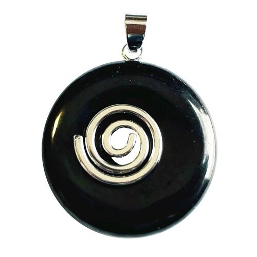 Pendentif Jais - PI chinois ou Donut 30mm