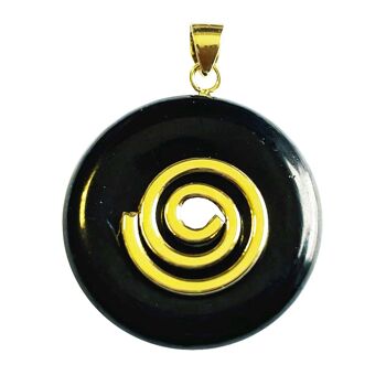 Pendentif Jais - PI chinois ou Donut 30mm 2