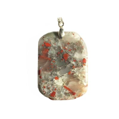 Heliotrope Jasper pendant - Flat stone