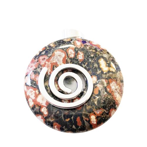 Pendentif Jaspe Léopard - PI Chinois ou Donut 30mm