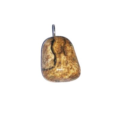 Landscape Jasper pendant - Rolled stone