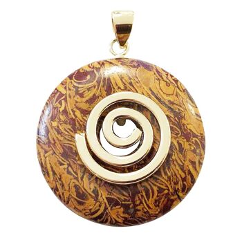 Pendentif Jaspe peau de serpent - PI Chinois ou Donut 30mm 2