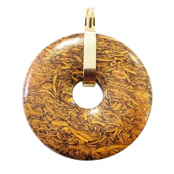 Pendentif Jaspe peau de serpent - PI Chinois ou Donut 40mm 4