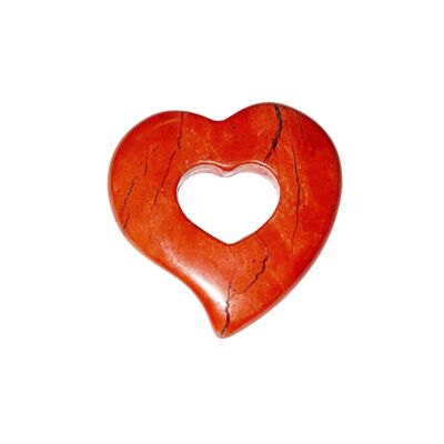 Red Jasper Pendant - Chinese PI or Heart Donut