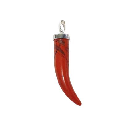 Red Jasper Pendant - Horn