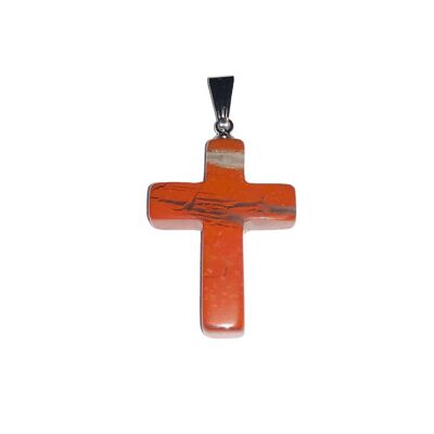 Pendentif Jaspe rouge - Croix