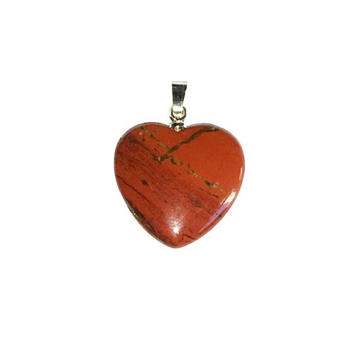 Pendentif Jaspe rouge - Petit Coeur