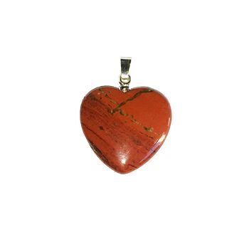 Pendentif Jaspe rouge - Petit Coeur 1