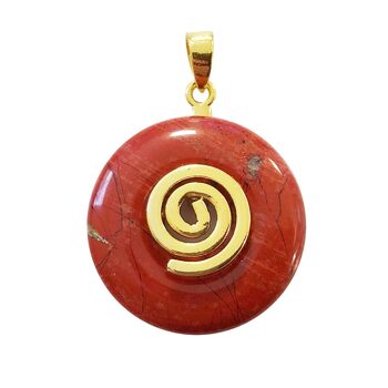 Pendentif Jaspe rouge - PI Chinois ou Donut 20mm 2