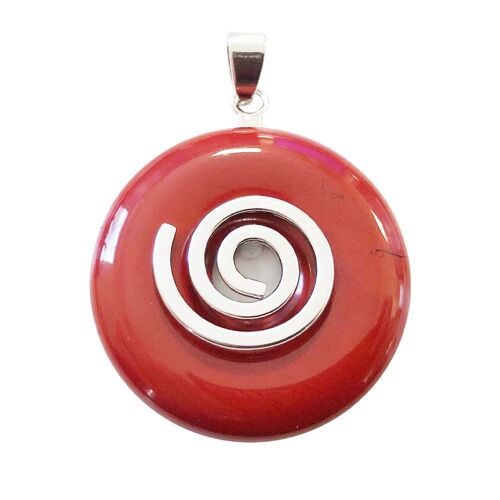 Pendentif Jaspe rouge - PI Chinois ou Donut 30mm