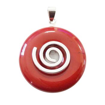 Pendentif Jaspe rouge - PI Chinois ou Donut 30mm 1