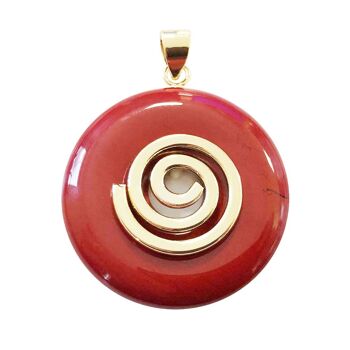 Pendentif Jaspe rouge - PI Chinois ou Donut 30mm 2